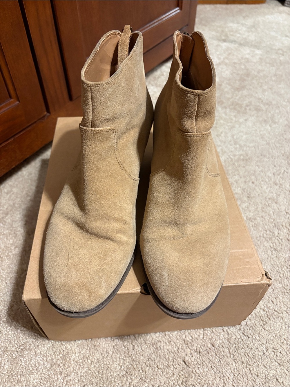 Nine West Tan Suede Ankle Boots